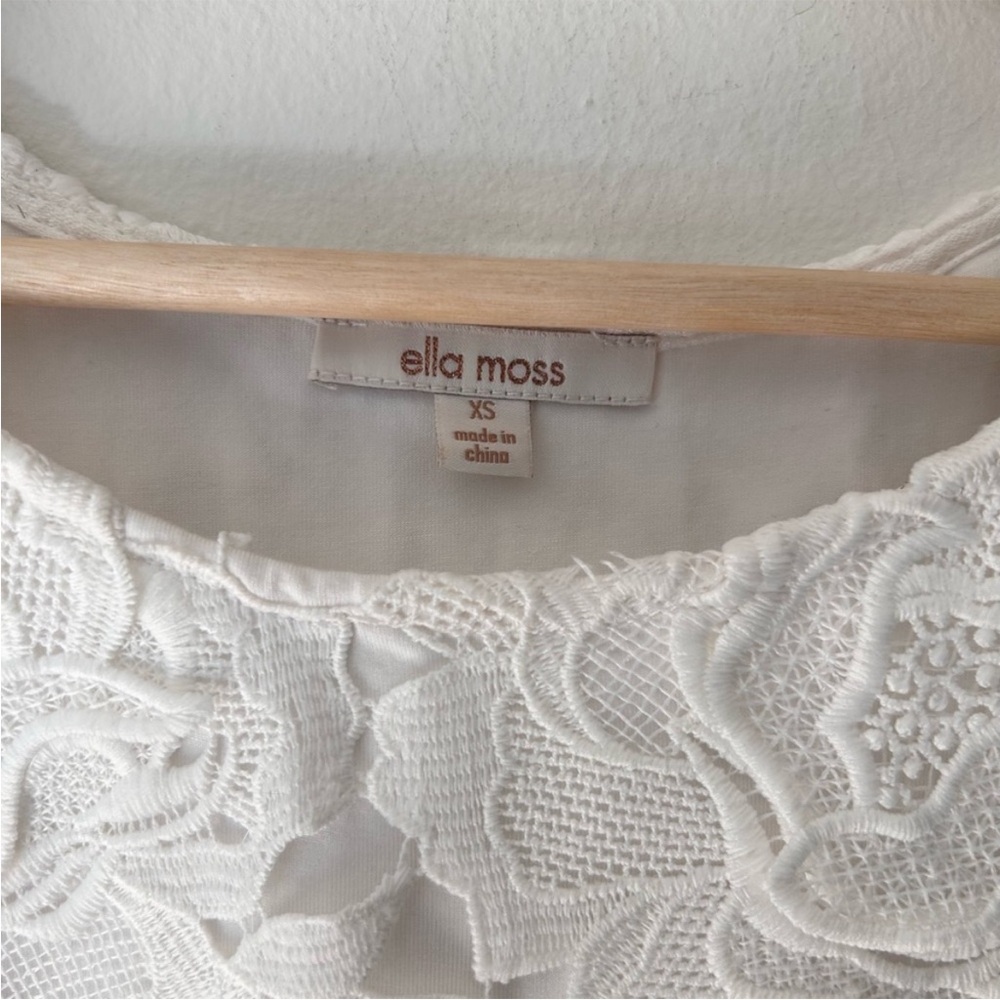 Ella Moss White Floral Lace Tank Top Size XS - Picture 2 of 7